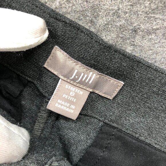 J. Jill Dress Pants Womens 8P Straight Leg Relaxed Mid Rise Dark Gray Flat Front - Picture 8 of 10